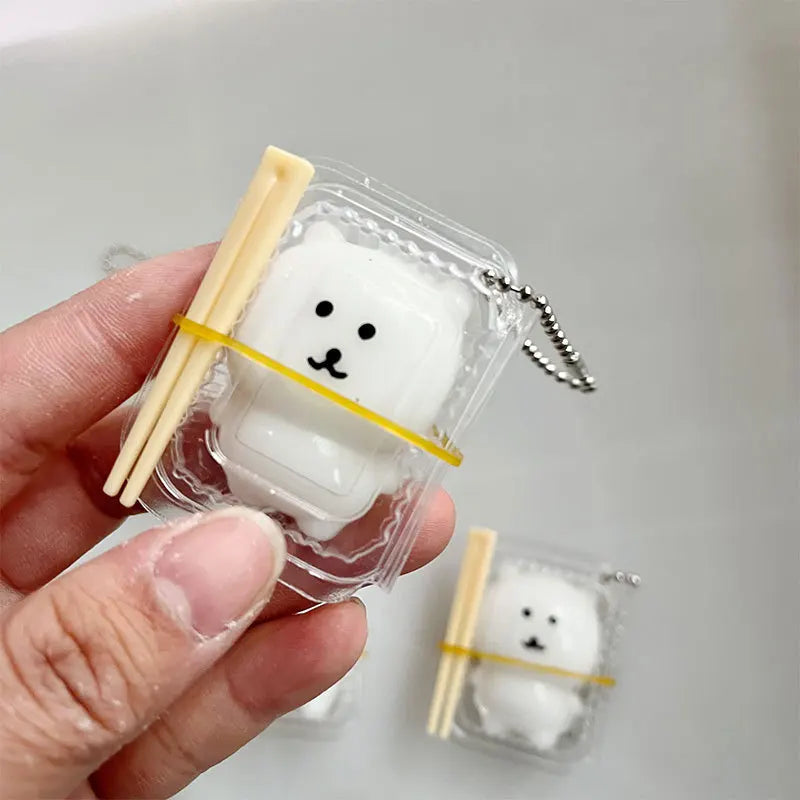 Lunch Box Squishy JOKE Bear Kawaii Squishy Toys Bag Cute KEY Pendant Pinching Squeezeing Decompression Toy Party Birthday Gifts