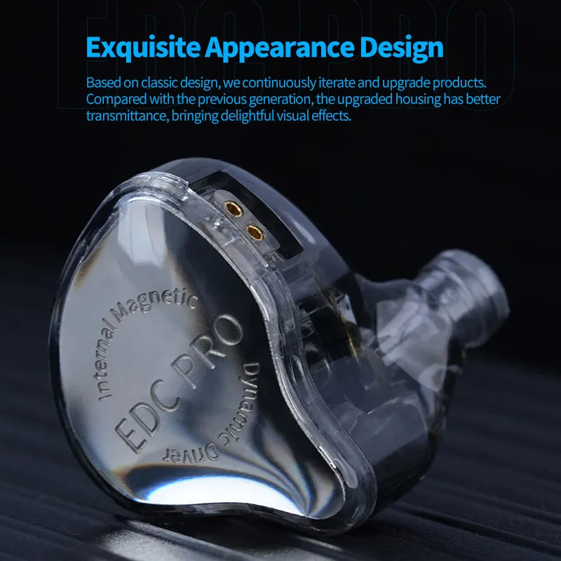 KZ EDC Pro Headset Dynamic In-Ear Monitor HiFi Wired Headphone Bass Stereo Game Music Earbuds Sports Noise Reduction Earphon edx