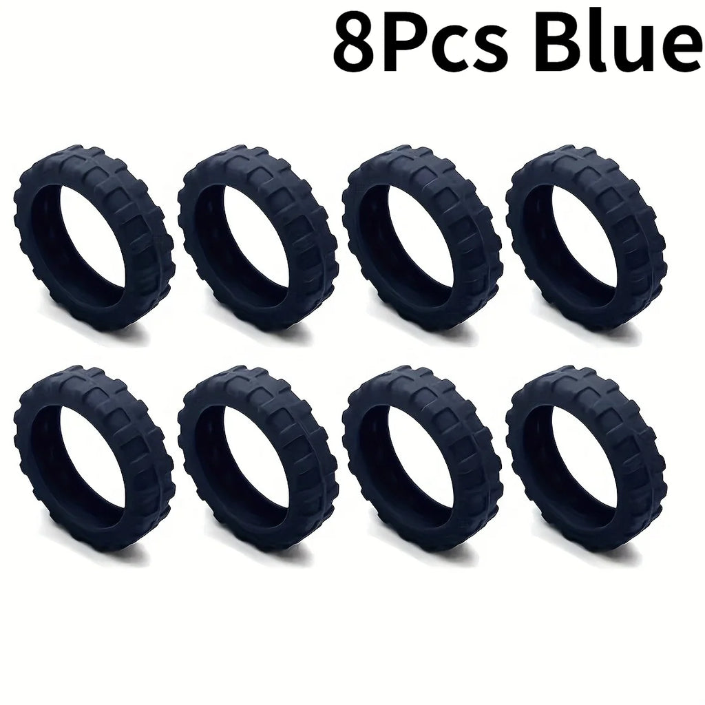 8pcs/set Silicone Luggage Wheel Protective Covers, Scratch Protection Covers for Universal Wheels.Essential Travel Accessorie.
