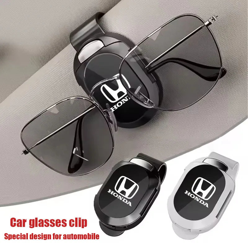Car Sunglasses Clip Sun Visor Glasses Holder Card Ticket Storage Holder For Honda Civic Accord Fit Jazz Pilot Odyssey City HR-V