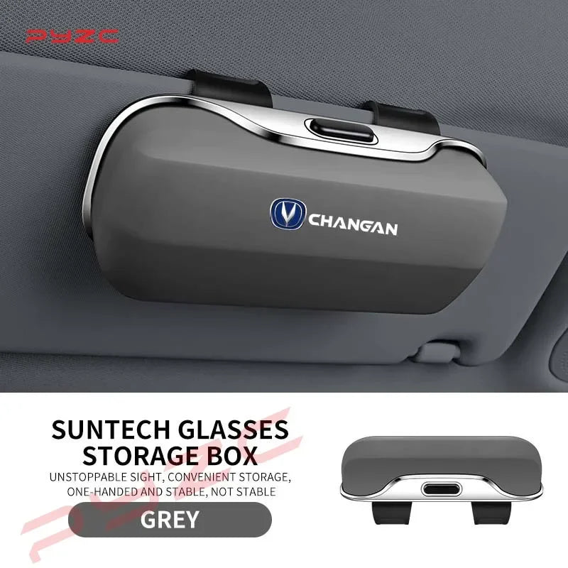 For Changan Cs35 Cx70 X7 Cs85 Cs55 Cs75 Plus Cs15 Cs95 Hunter Uni T S Lamore Car Visor Sunglasses Glasses Case Clip Box
