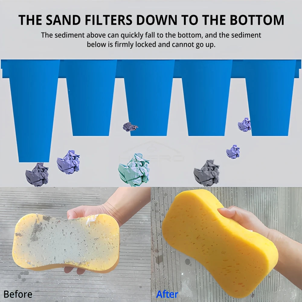 1X Car Wash S Stone Guard Isolation Net Funnel Bucket Filter Supplies Shop Tools Bullet Head Screen Beauty Cleaning Blue Yellow