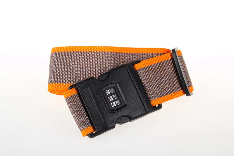 High Quality 2M Rainbow Password Lock Packing Luggage Bag with Luggage Strap 3 Digits Password Lock Buckle Strap Baggage Belts