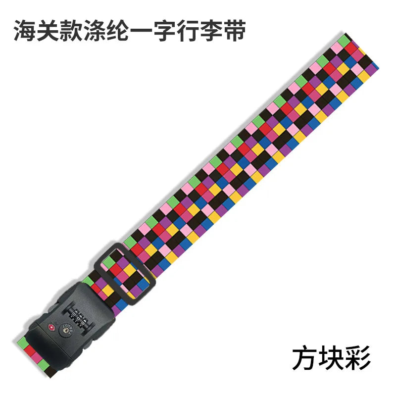 Luggage Straps for 22-28 inch Suitcases TSA Approved Combination Lock Adjustable Suitcase Packing Belt Abroad Binding Straps