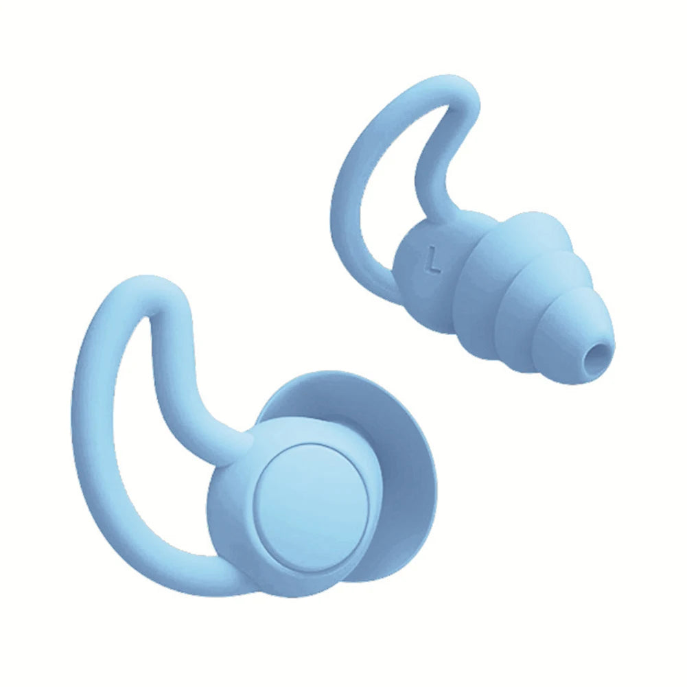 1 Pair Silicone Soundproof Ear Plugs Noise Insulation Soft Sleeping Earplugs