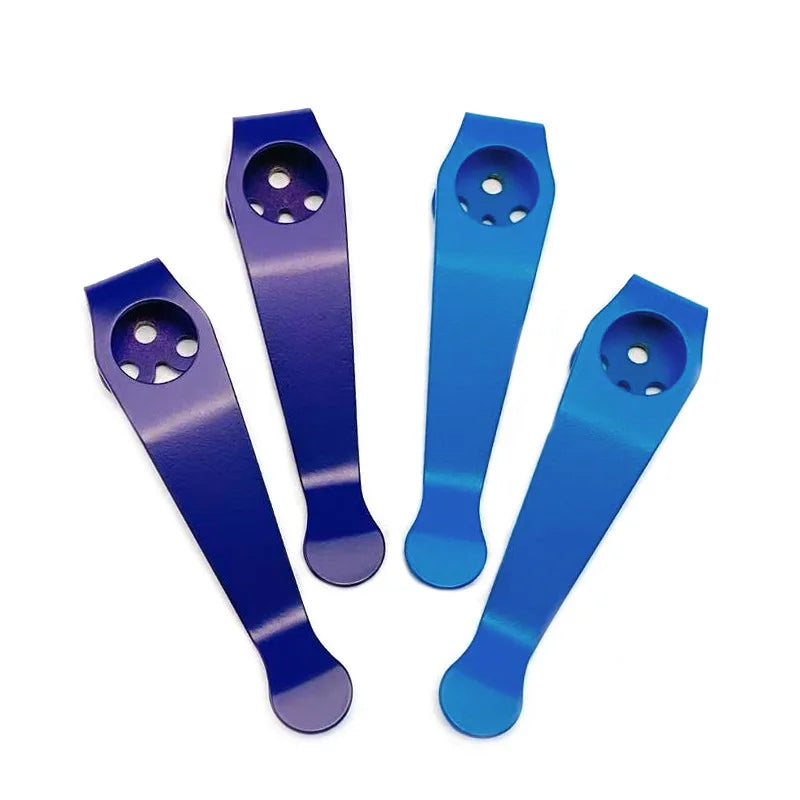 12 Colors Titanium Pocket Clip Back Clamp for Spyderco C81 Paramilitary 2 Endura4 C10 Manix2 C11 Delica4 G10 Police Para3 Knives
