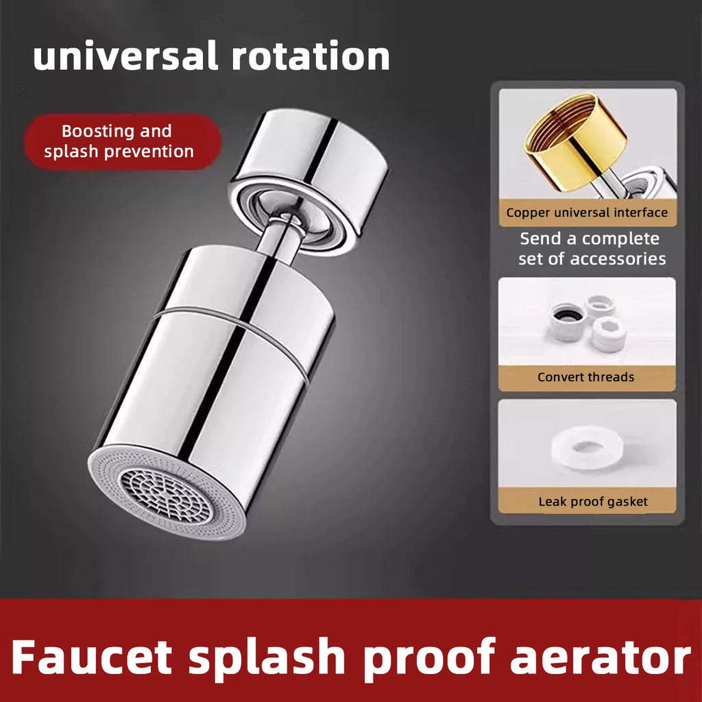 Universal Kitchen Sink Faucet 360 Degrees Splash-Proof Joint Swivelling Extension Faucet Extender Adapter
