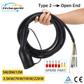 EVcharger4U 3.5KW 7KW 11KW 22KW IEC62196 EV Charging Cable Type 2 Female To Open Wire For Electric Vehicle Charger Station