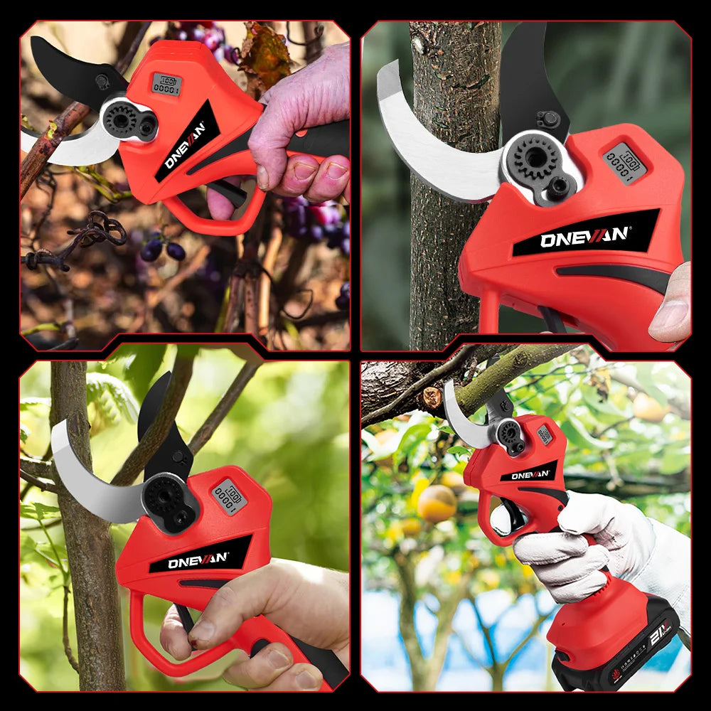 ONEVAN Brushless Electric Pruning Shear Cordless Portable Trimming Tree Cutting Garden Power Tool For Makita 18V Battery Pin