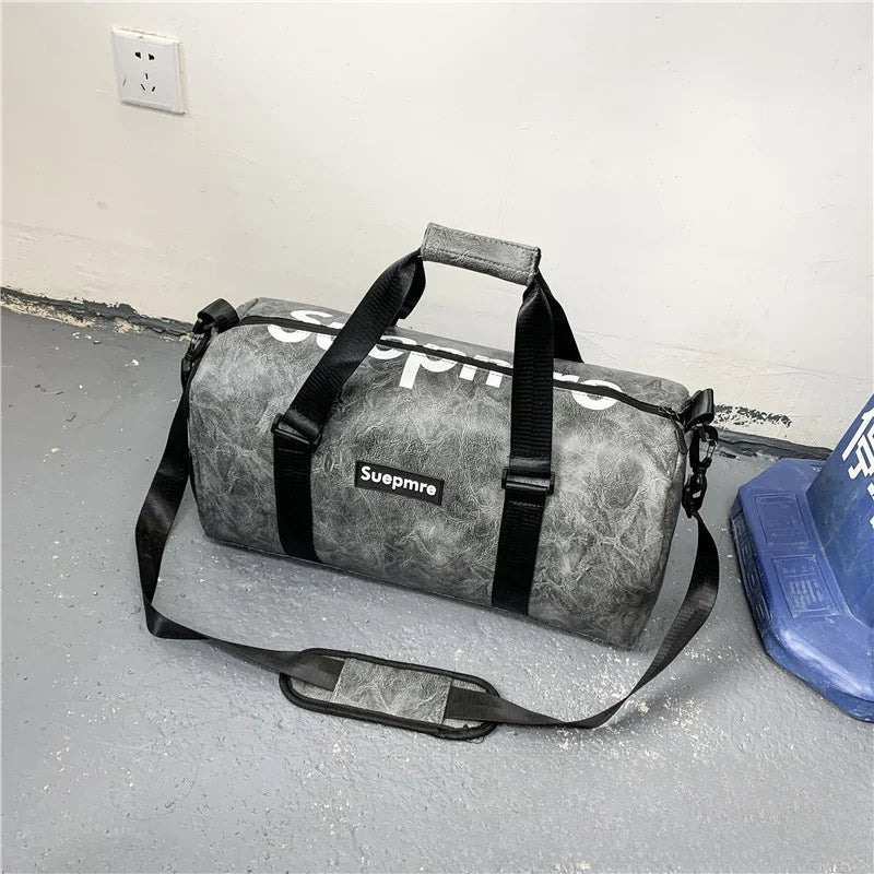Multifunctional Fitness Yoga Bag Women's Short Trip Bag Expandable Suitcase Handle Dry Wet Separation Sports Bag