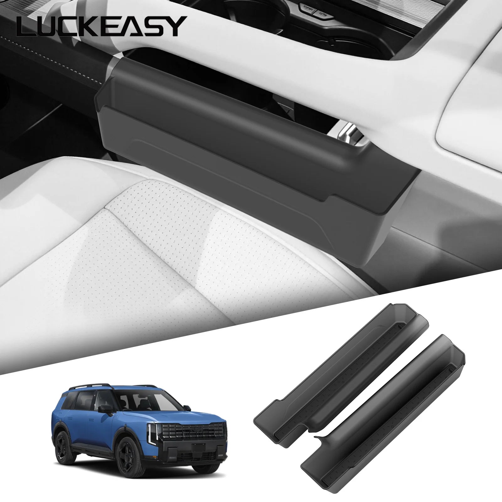 LUCKEASY for Kia Telluride 2027 Car Storage Box Interior Accessories Central Console Both Side Hanging Storage Tidying Case