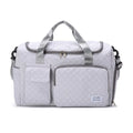 Simple Quilted Travel Duffle Bag Solid Color Oxford Sports Tote Bag Single Shoulder Foldable Travel Handbag Girl