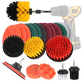 For Car Kitchen Bathroom Power Scrubber Electric Drill Brushes Multipurpose 22 Pieces Cleaning Tools Scrub Pads