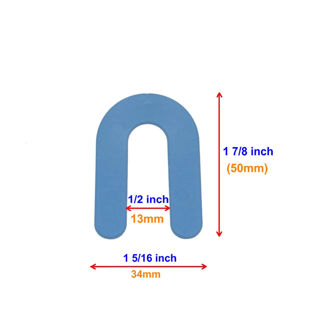 100pcs U-shaped Horseshoe Shims Tile Spacers PP Level Wedges Positioning Clips Floor Wall Tile Gap Fixing Construction Tools