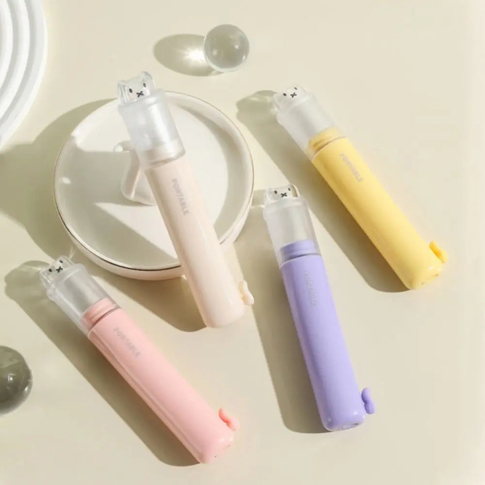 Cute 2-IN-1 Travel Toothbrush Portable Mini Toothpaste Dispenser Foldable Toothpaste Tube Storage Box for Outdoor Camping Travel
