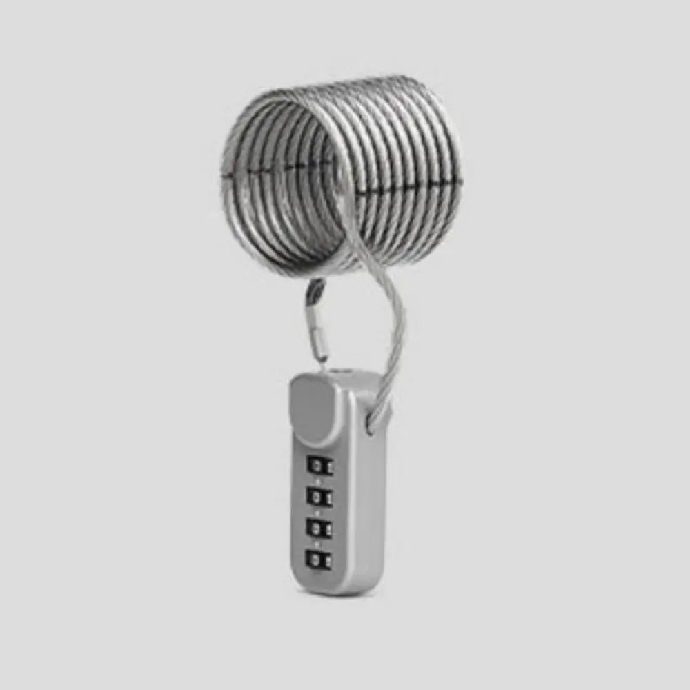 Durable 4 Digit Combination Code Number Lock With Spring Coil Anti-theft Cable Code Lock Wire Rope Password Lock Zipper Bag