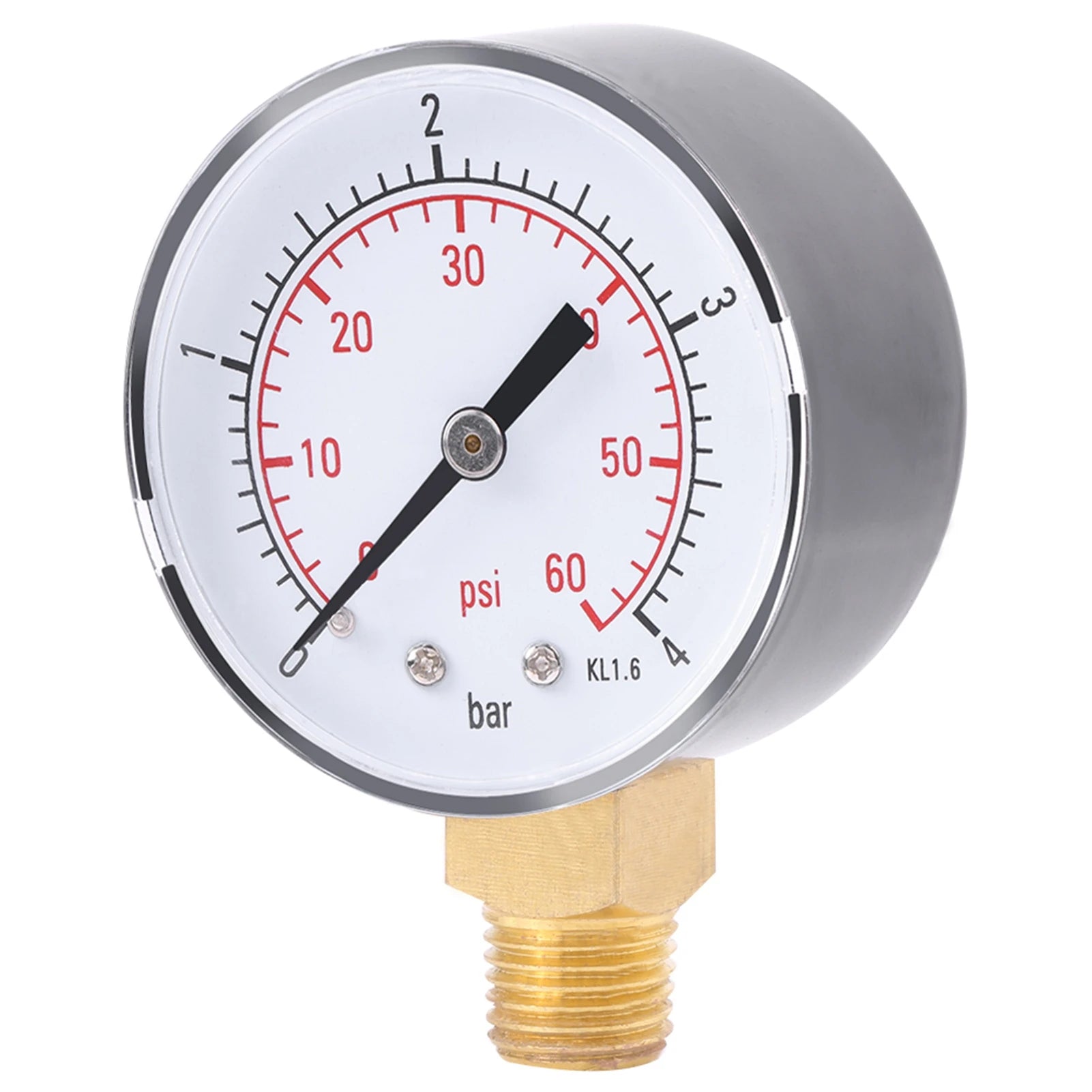 Water Pressure Meter Mini Pressure Gauge For Fuel Air Oil Or Water 0-4bar / 0-60psi NPT Oil Pressure Gauge Pressure Gauge