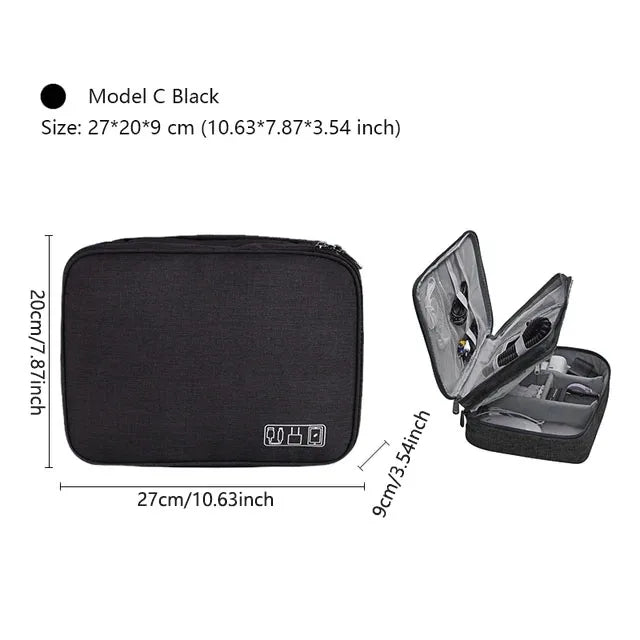 Travel Cable Bag Portable Digital Storage Pouch Waterproof Electronic Accessories Storage Bag Travel Cable Organizer Bags