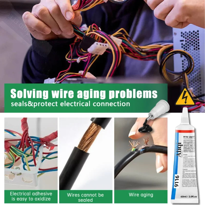 Liquid Electrical Tape Insulation Paste Sealant Fix Line Glue for Wires Cable Home Liquid Insulation Adhesives Waterproof Sealer