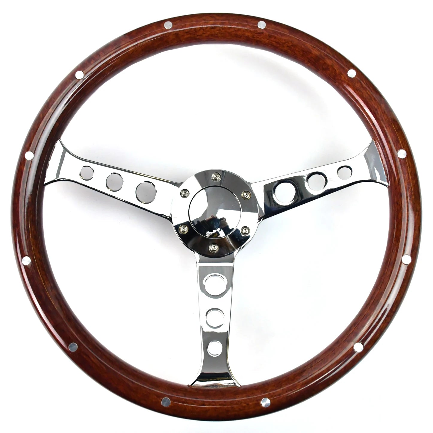 380mm Round Hole Bracket Steering Wheel ABS Material with Rivets for Automotive Accessories