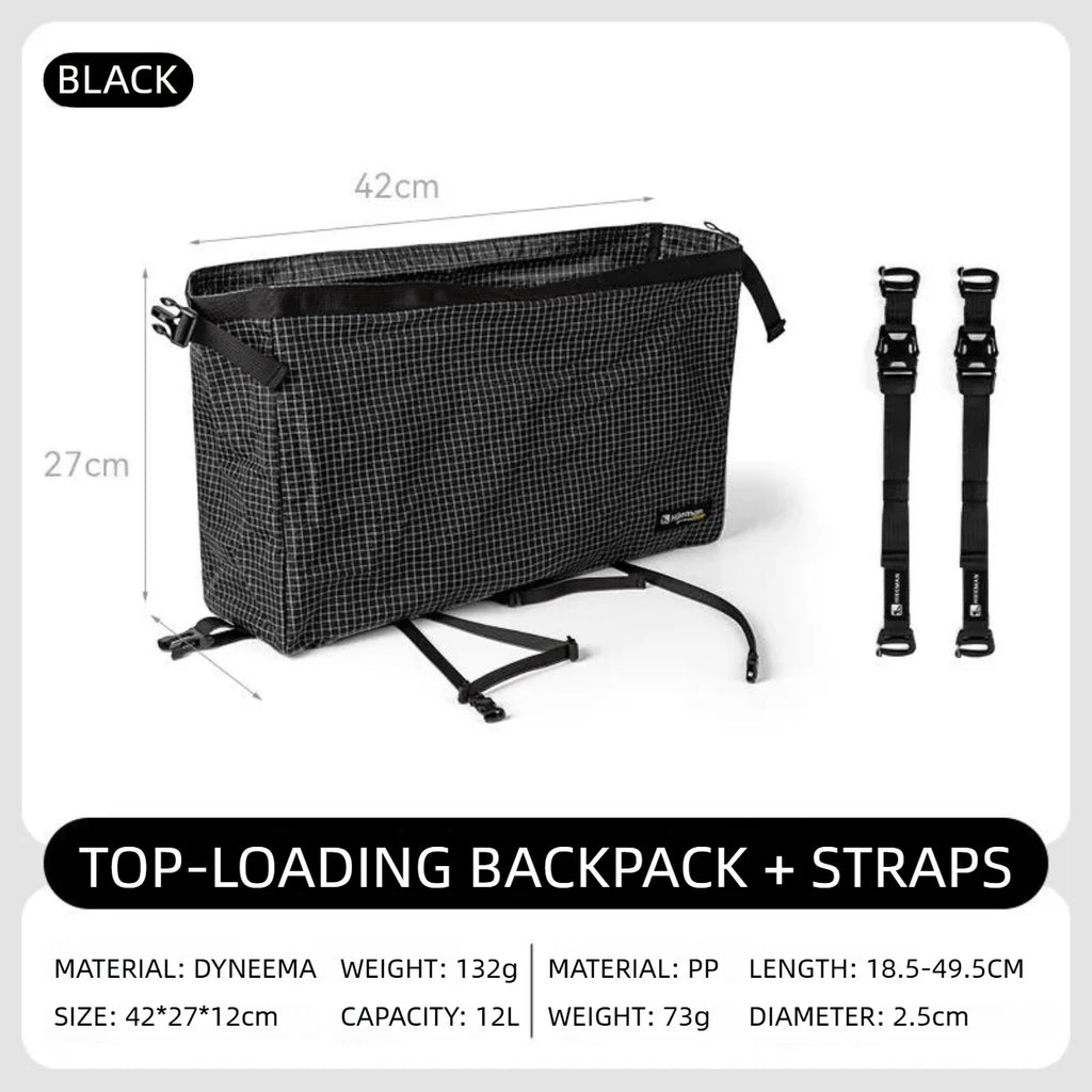 Ultralight Dyneema Backpack Top Lid Waterproof Expansion Pouch Multifunctional External Storage Bag for Hiking & Mountaineering