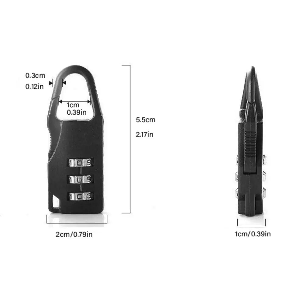 Digit Suitcase Combination Lock Anti-theft Plastic Backpack Combination Lock Password Lock Drawer Lock Bag Combination Padlock