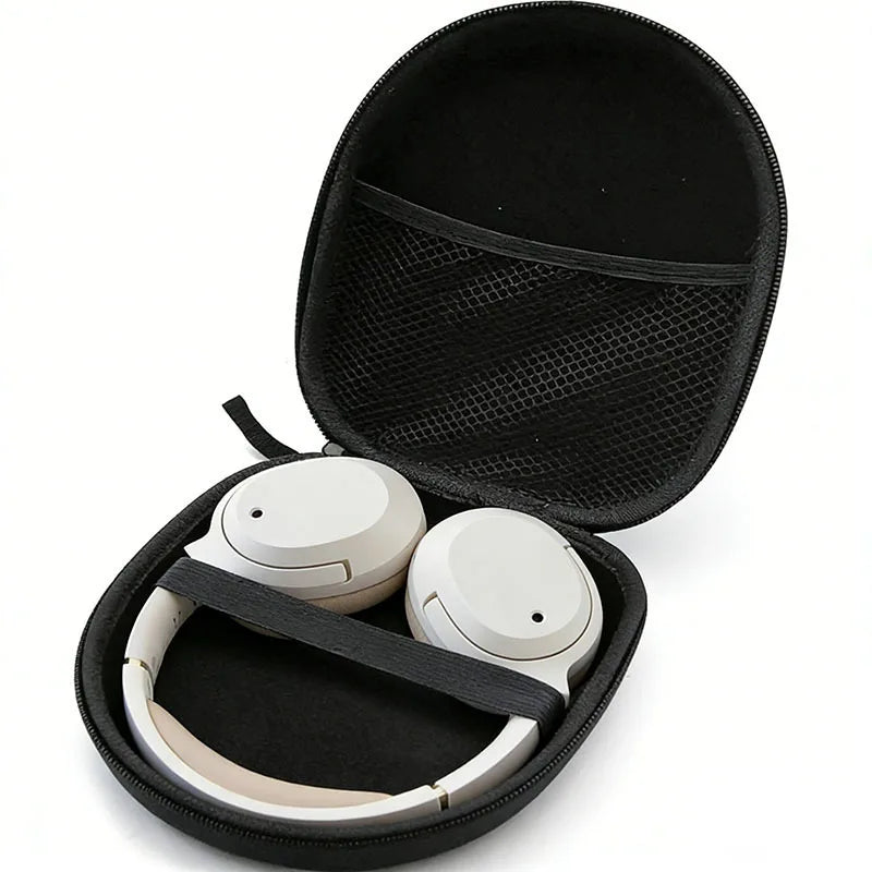 Headphone Storage Case 1Pc Black EVA Hard Shell Shockproof Portable Carrying Bag for Over Ear Headphones Cable USB Accessories