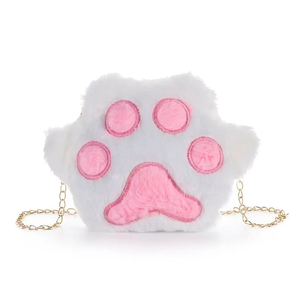 Fashion Crossbody Handbag Sweet Chain Messenger Bag  Bear Bag Shoulder Bag Cat Paw