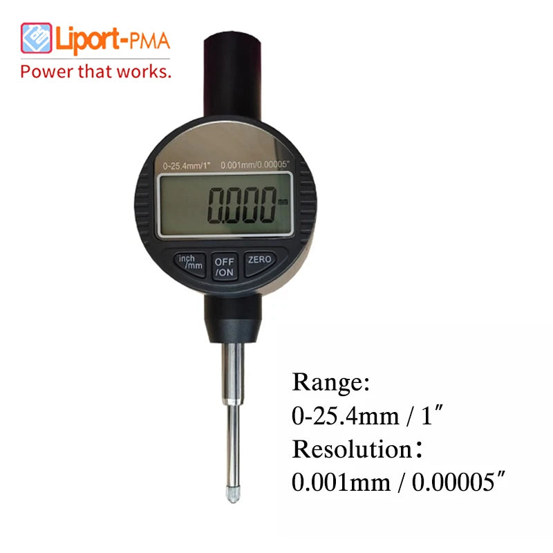 Range 0-12.7mm 0-25.4mm 0-50.8mm High Precision Digital Dial Indicators Digital Micron Indicator Gauge Micrometer Gauge Tool