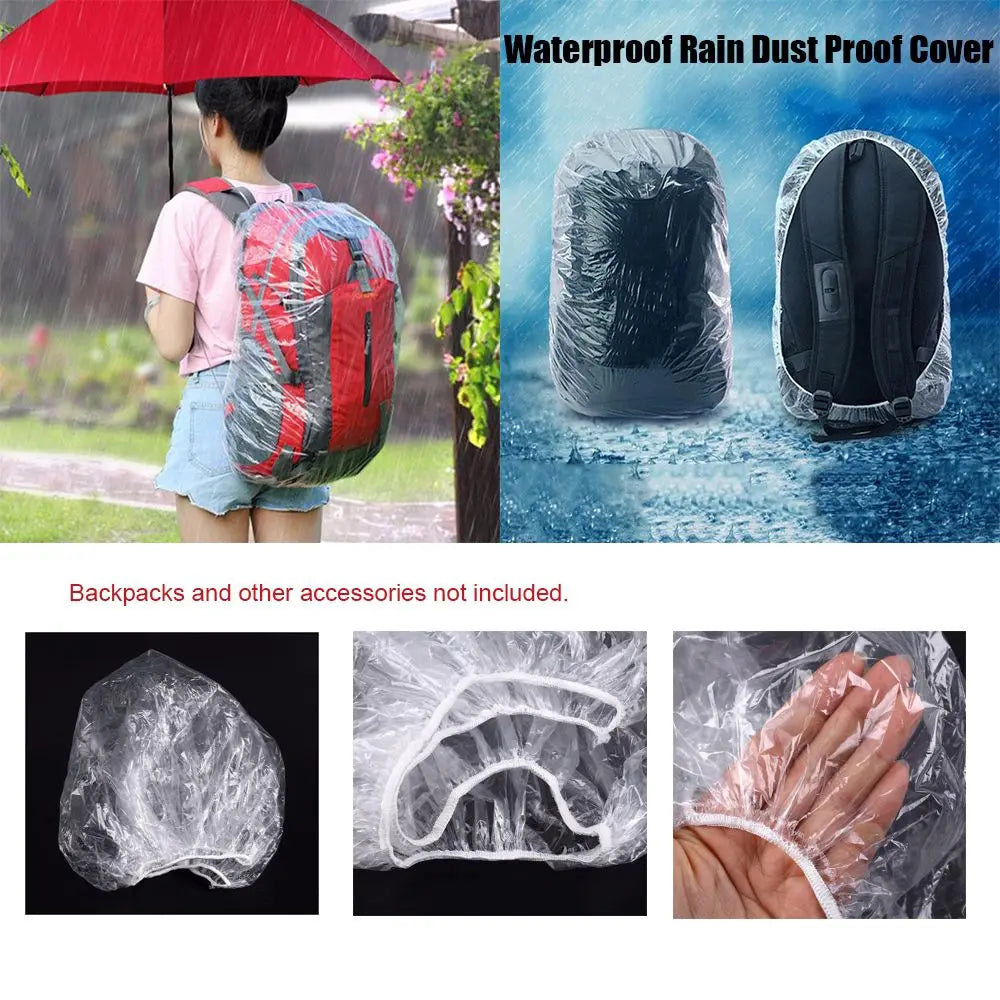 Tool Disposable Backpack Rainproof Cover Plastic Transparent Knapsack Rain Cover Travel Supplies High Quality Rucksack Raincover