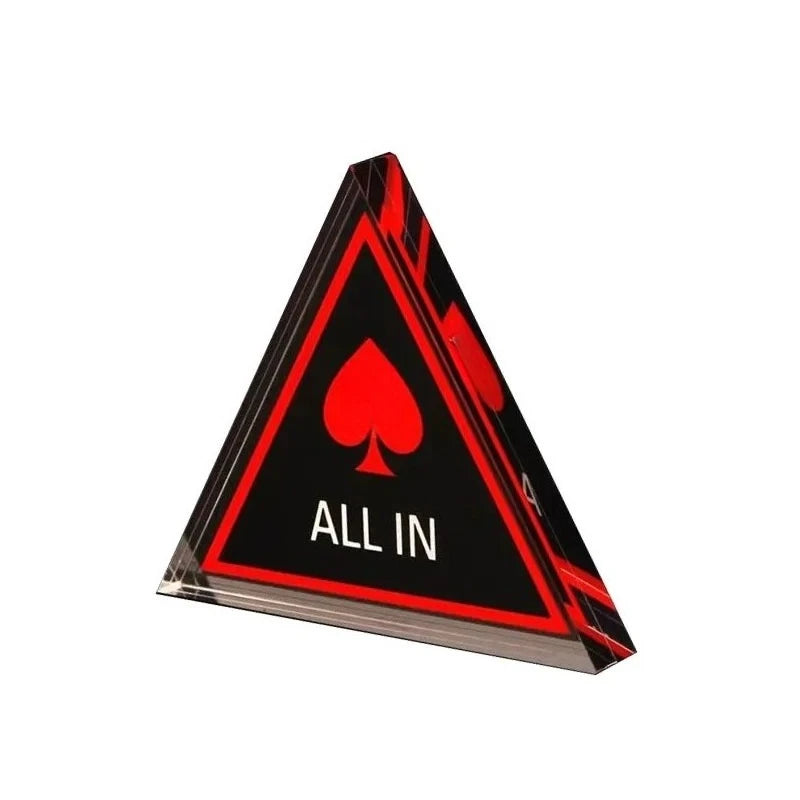 1 PCS Glass ALLIN Double-sided Texas Poker Chip Casino Accessories Entertainment Game Board Table Poker Club