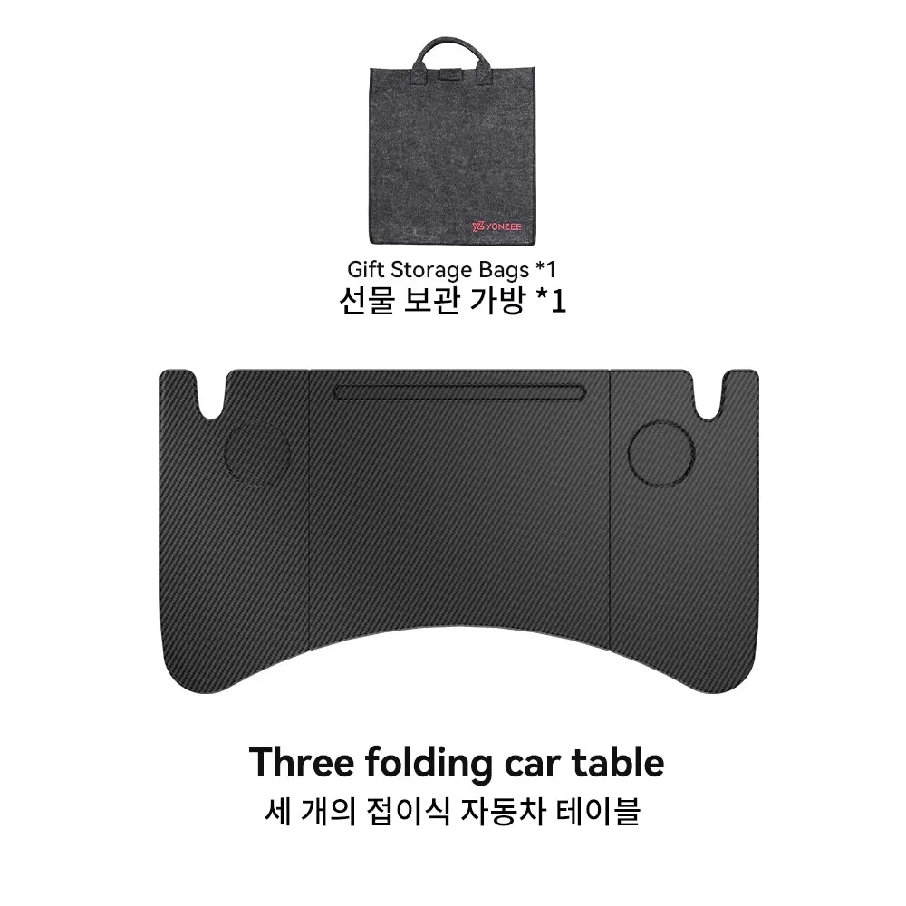 YZ Table Desk For Tesla Model 3/Y/YL Highland Juniper 2021-2026 Car Steering Wheel Laptop Tray Food Desk Portable Office Table