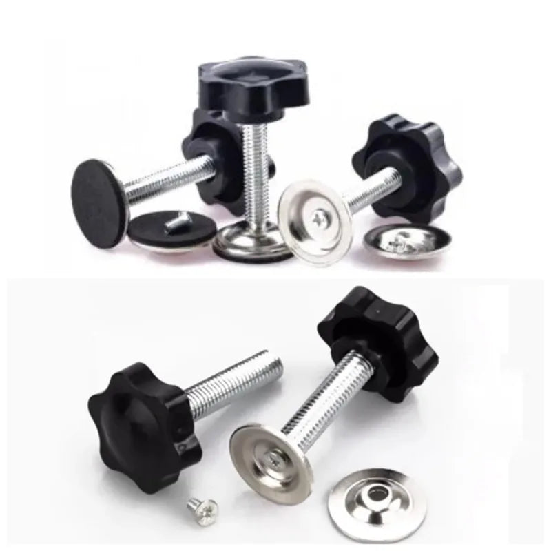 M8 M10 Black Plastic Hand Tighten Thumb Screw Plum Blossom Adhesive Head Adjustable Tightness Screw