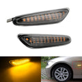 2X Clear Lens Amber LED Side Indicator Turn Signal Repeater Light Lamp For BMW 3 Series E90 E91 E81 E82 E87 E88 Not M-Sport