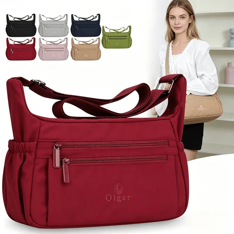 Fashion Nylon Women's Crossbody Bag Handbags with Multiple Pockets Large Capacity Lightweight Travel Shoulder Bag for Women