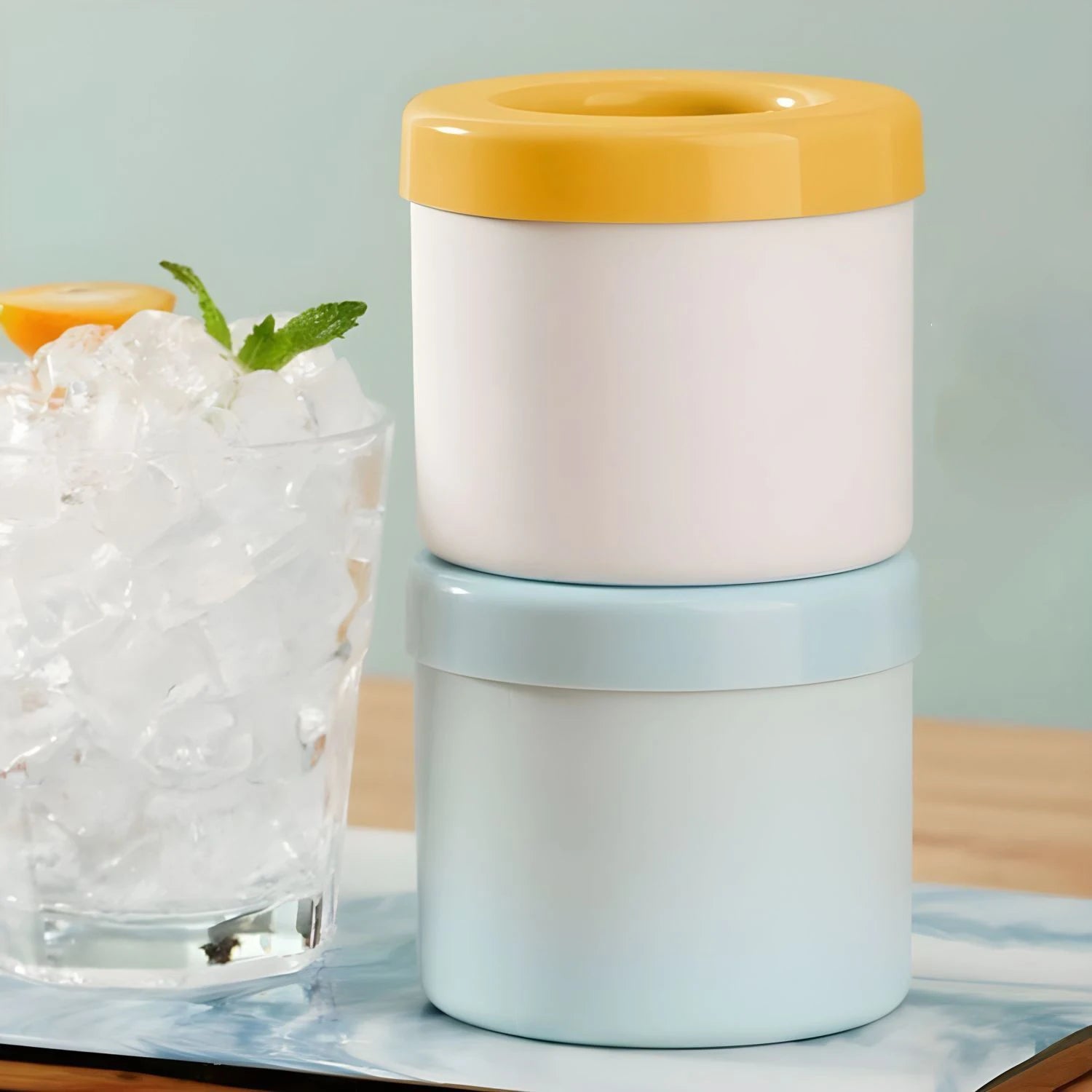 40/60 Ice Cubes Silicone Mold Round Ice Bucket Ice Storage Box Household DIY Refrigerator Freeze Ice Maker Creative Barware Tool