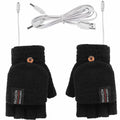 USB Heated Gloves Rechargeable Control Fingerless Warm Thermal Electric Gloves for Winter Outdoor Skiing Camping Hiking Cycling