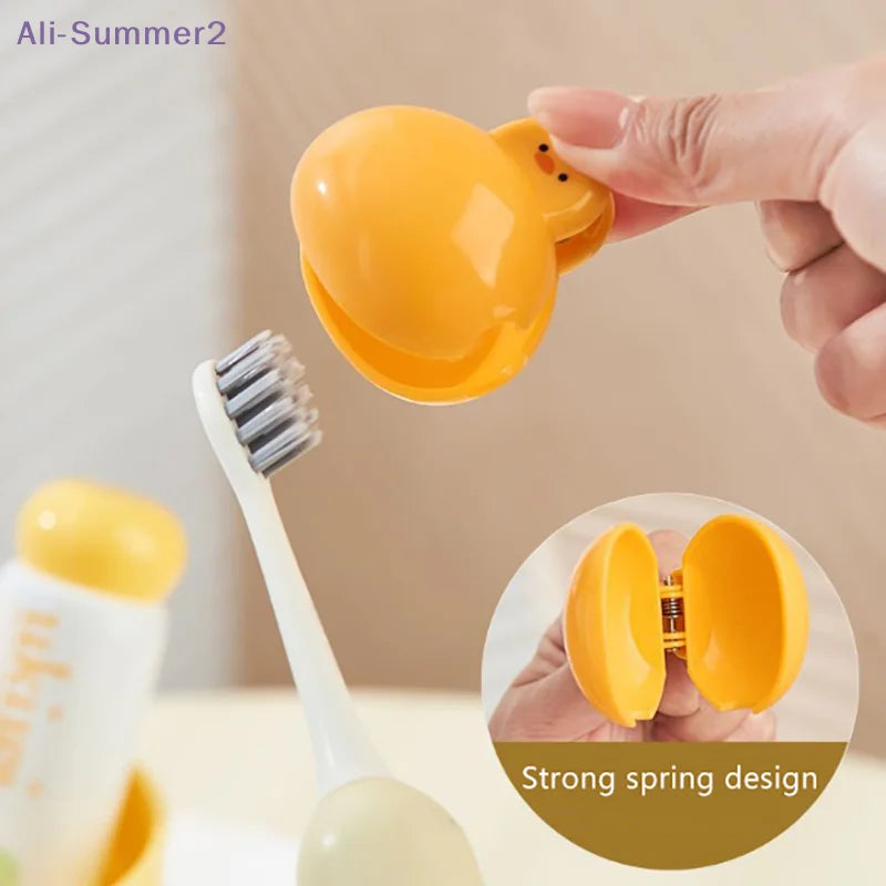 {Summer2} Cartoon Toothbrush Head Cover Dustproof Toothbrush Protective Cap Portable Plastic Clip For Household Travel Bathroom