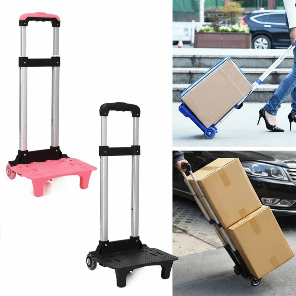 Foldable 2 Wheel Durablel Luggage Travel Pullling Rod Carrier Trolley Rack Student Backpack Pet Bag