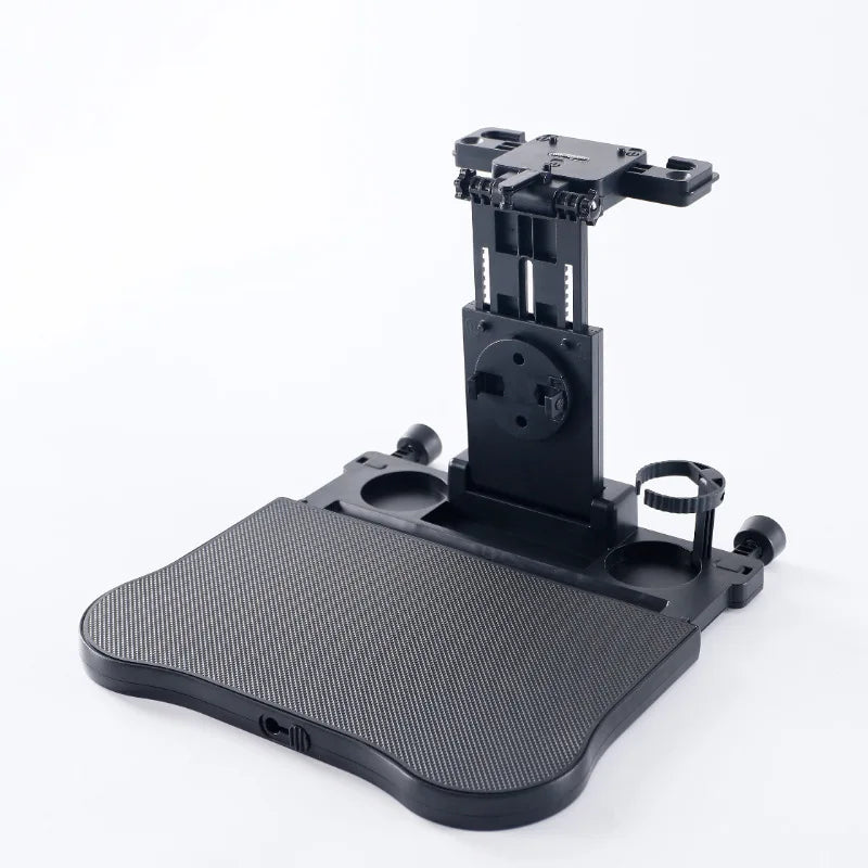 360° Rotating Car Tray Table - ABS Backseat Mount, Laptop & Drink Holder for Road Trips
