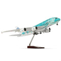 1/160 A380 for ANA Green Turtle Airplane Model Kits for Airbus A380 Model Plane for Adult Aviation Gifts or Aircraft Collection