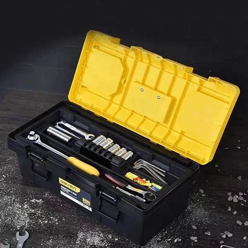 1 Pcs 12/14/17 Inch Heavy Duty Storage Tool Boxes Electrician Portable Tools Case with Handle Multifunctional Household Toolbox