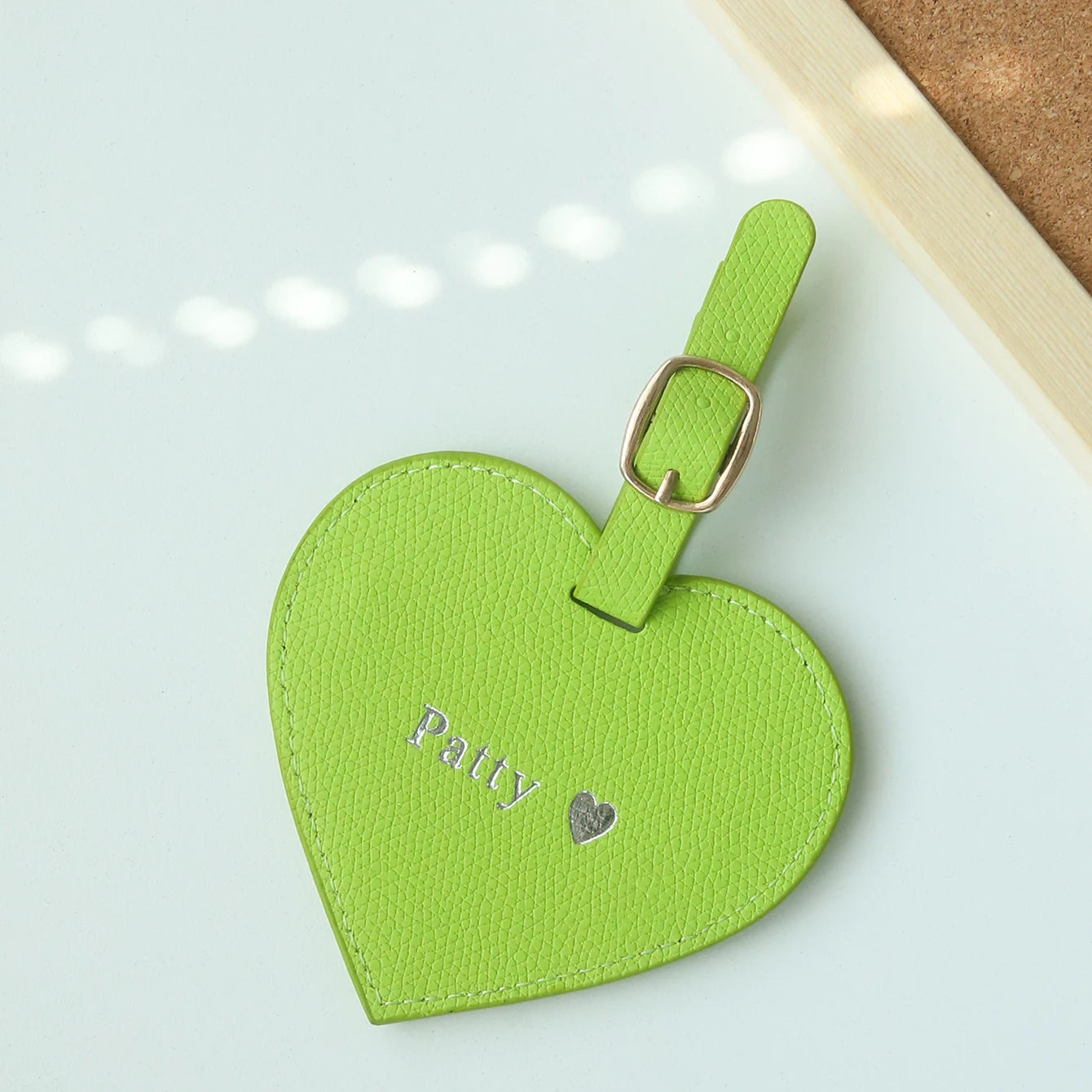 Personalized Heart Luggage Tag Custom Name Pu Leather Suitcase Tag Customized Travel Bag Label for Women Travel Accessory Gift