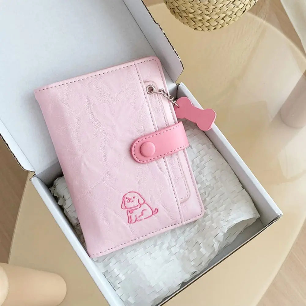 Creative Card Holder PU Passport Bag Purse Passport Cover Travel Wallet Airplane Check-in Cute Puppy Passport Clip Women