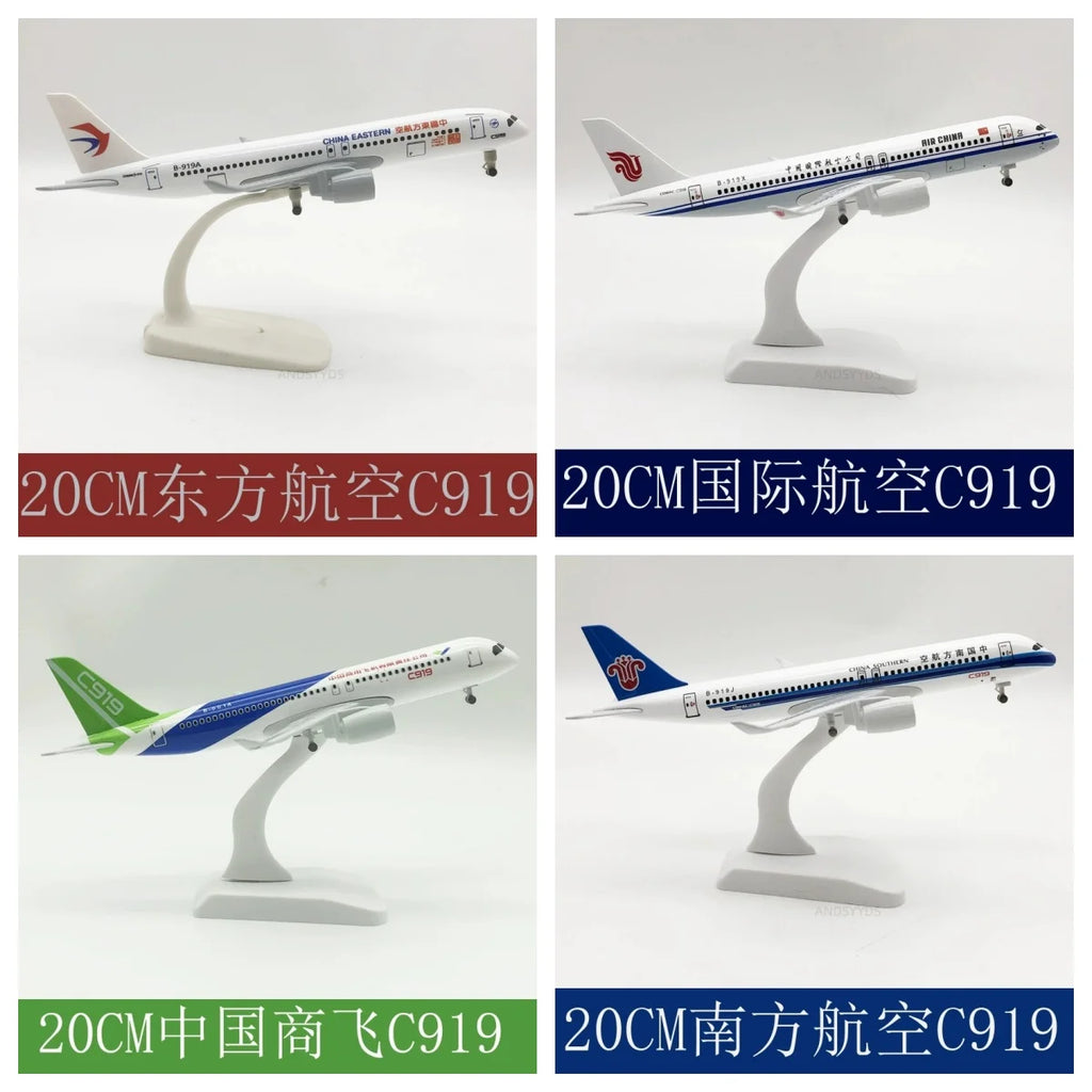 Souvenir Toy Planes 20cm scale Aircraft Series C919 Air China Airways Alloy Adults Fun Metal Miniature Airplane Diecast Model