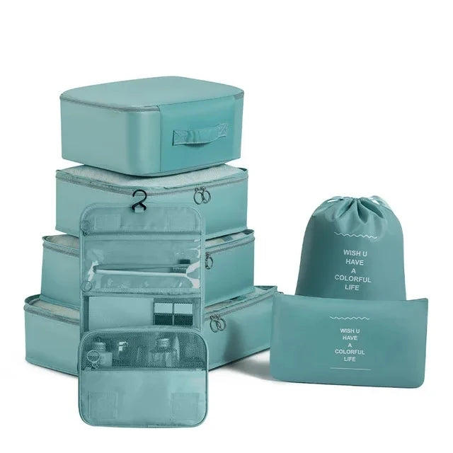 Dormitory Student Multi-Compartment Travel Storage Set Packing Cubes Organizer Bag for Clothes Toiletries Shoes Clothing