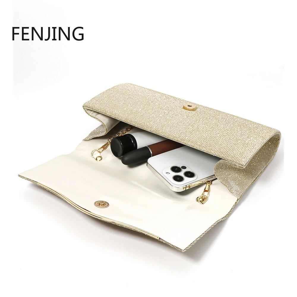 Diamonds Evening Clutch Bag Female Crystal Envelope Bags Wedding Purse Party Banquet Purses Gold Silver Day Sequin Shoulder Bags