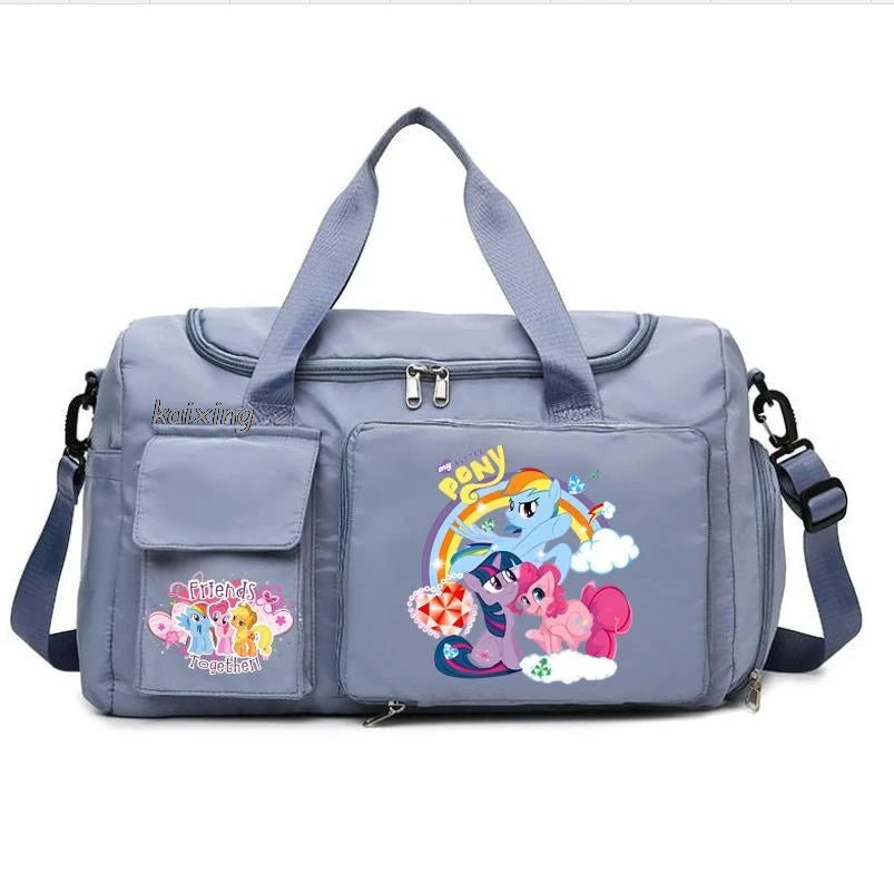 New My Little Pony Gym Bag Compartment Luggage Bag for Men Women Foldable Waterproof Lightweight Yoga Gym Sports Bag