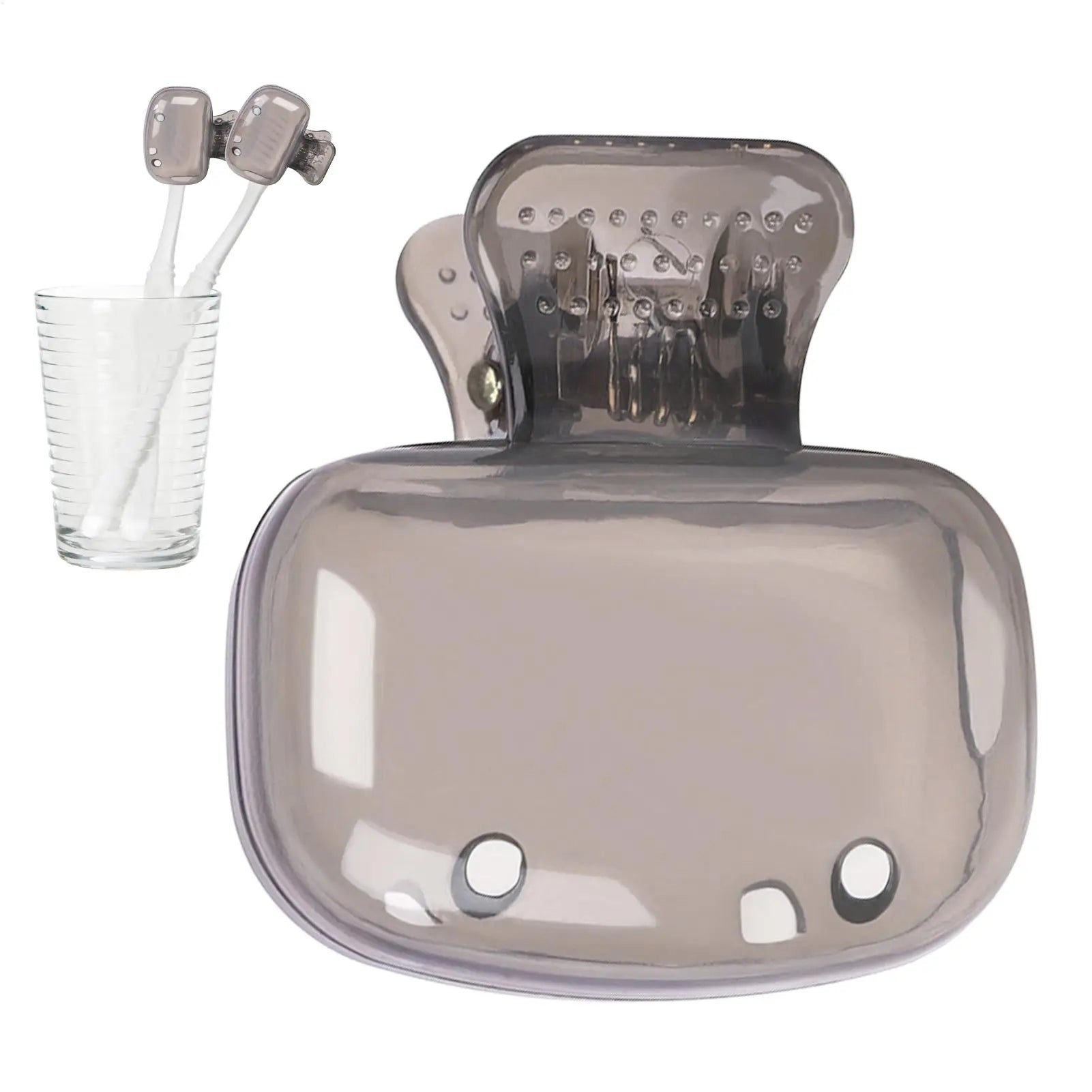 Portable Toothbrush Cover Clip On Dustproof Protector Toothbrush Cap for Travel Camping Hotel Home Bathroom Hygiene Cover