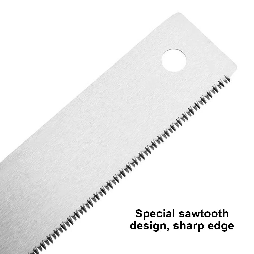 12 Inch Flush Cut Saw Wooden Straight Handle Hand Saw Single Edge Pull Saw Woodworking Trim Tool for Carpentry DIY Pruning